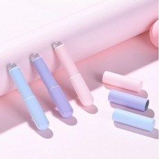 퍼플미러 젤리 실리콘 메이크업 립브러시, 3개, 핑크+블루+퍼플