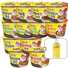 오뚜기 컵밥 12종 김치참치+제육+오삼불고기+매콤낙지+춘천닭갈비+햄버그+알밥+돌솥비빔+뚝배기불고기+차돌강된장+불닭마요+참치마요 모구모구 증정, 1세트