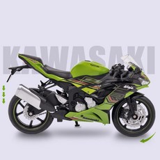 오토바이다이캐스트 프라모델 미니카 전시용 가와사키 닌자 ZX-6R 레이싱 크로스 컨트리 오토바이 모델 시