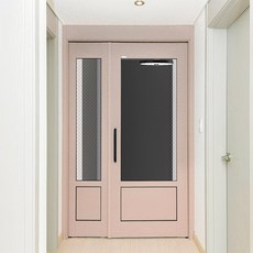 대림바스 루나D 베이직 비대칭 여닫이 중문 1050~1300, 진그레이, 미스트+방문형손잡이