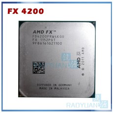 AMD FX 시리즈 FX-4200 4200 쿼드 코어 CPU 프로세서 FD4200FRW4KGU 소켓 AM3 3.3 GHz