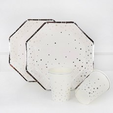 파티접시 트윙클스타 실버 23cm 6개입, 1개