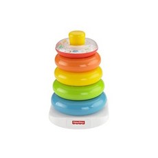 Fisher-Price FHC92-컬러 링 피라미드 다채로운 스태킹 타워 아기 장난감 및 정렬 및 스태킹 용 교육 장난, One Color_Pyramide, One Color