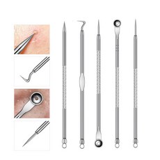 케어 모공 Tweezer 바늘 추출기 도구 여드름 클리너 여드름 여드름 도구 3/4/5PCS 스킨 리무버 클립