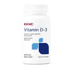 GNC 비타민 D3 50mcg 소프트젤, 1개, 180정