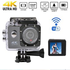 로모 카메라 그래피 울트라 HD 4K / 25fps 디지털 카메라 와이파이 2.0 &quot;170 수중 헬멧 비디오 녹화, 한개옵션0
