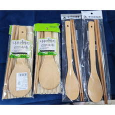 블룸엣홈 대나무 김밥말이 3종 + 볶음수저 + 젓가락 2종, 0 혼합, 4세트