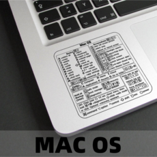 노트북 부착용 단축키 투명 스티커 키보드 접착, 1개, Mac