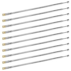 라디오 TV용 텔레스코픽 안테나 10 배 교체 4 섹션 60cm, Silver