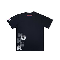 팀코리아 코리아 도트 블랙 태극기 티셔츠 코리아 반팔티기능성 스판덱스 짐웨어