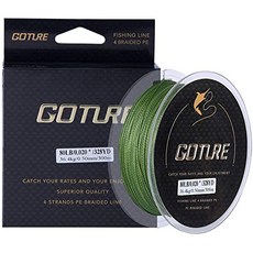EOM ) Goture 4-Strand Weave Braided Fis [Army Green- 15LB／0.12mm／(328 Yds／300M] - E048201ITR85RA0, Army Green- 15LB／0.12mm／(328 Yds／300M