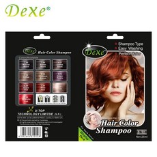 Dexe 블랙 헤어 컬러 샴푸 회색 머리 제거 염색 왁스 초크 Lanbena 5PCs 10PCs 로트, [05] 10pcs wine red, 10개