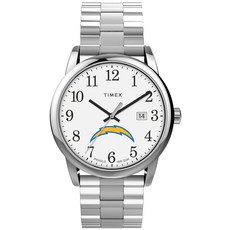 손목시계 Timex 타이맥스 타임맥스 남성용 Easy Reader 38mm 시계 확장 밴드 포함 뉴욕 자이언츠