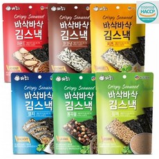 서천김으로 만든 김부각 6가지맛 맥주안주 김과자 김스낵, 아몬드, 20g, 1개