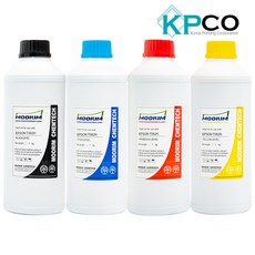 피앤씨 EPSON T082N(D) 대용량 무한 리필 잉크 1L 호환 L3100 L3156 L3256 L6290, 1개, 4색 1세트