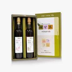 천연 자연발효식초 세랑초 선물세트 500ml, 복숭아 & 포도, 1세트