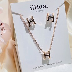 크리스탈목걸이귀걸이세트