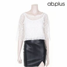 ab.plus U넥 웨이브그물짜임 니트 나시SET