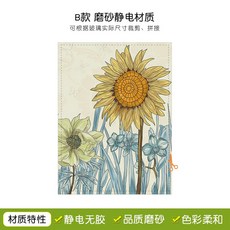 해바라기 의 봄 찬장 창 샌딩 보호필름 문을 옮기다 베란다 불투명, B샌딩 정전기