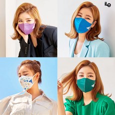 iLe Cool-X 여름용 마스크 친환경 재사용 국산 항균 빨아쓰는 새부리형 다회용 스포츠 데일리 면 천 4중구조 QUAD 쿼드 아이엘이 마스크, L/M 대(성인남성), 핫핑크