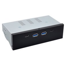 에서 선박 us 5.25 인치 데스크탑 PC 전면 패널 도킹 스테이션 VL820 TYPE-C A2A2C USB 3.1 허브 Sata15pin To 4Pin 전원 코드 포함, 01 Rose Red