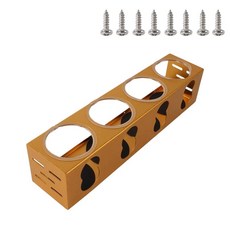 캠핑 트레일러 주방 조미료 향신료 선반 방지 피팅 캠프 정리함, 4.gold with 4 holes, 1개