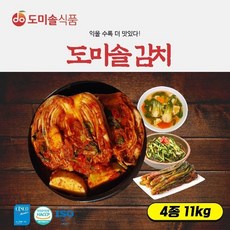 [쇼핑엔티] [쇼핑엔티 단독구성!! 도미솔 김치] 포기 4kg + 열무 2kg + 갓김치 2kg + 오색여름김치 3kg (4종 총 11kg), 없음