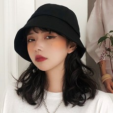 버스켓 여성 버킷햇 무지 벙거지모자