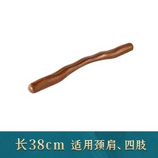 목봉 나무 마사지봉 바 무술 원목 각목봉 흑단나무 호신용 태극봉, 목 어깨 팔다리 길이 38cm, 1개