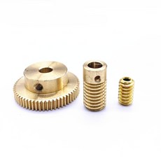 정밀 1:60 0.5M 20T 30T 40T 50T 60T 구리 웜 감속기 터빈 065151 4 5 6mm 보어 직경, 065 3mm 웜, 20T 4MM 웜
