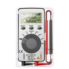 만능 전기테스터기 멀티미터기 미니 디지털 멀티미터 T-RMS AC/DC NCV 커패시턴스 전류계 테스터 휴대용, 1개