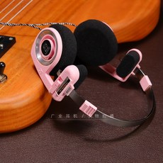 KOSS PORTA PRO 아메리칸 레트로 헤드 장착형 유선 접이식 휴대용 베이스 헤드폰 코스 포르타 프로, 기본 유선, 핑크색