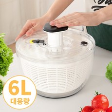 EVOKME 야채 탈수기 대용량6L 펌프식 샐러드 채소 과일 스피너 1개 상품 이미지