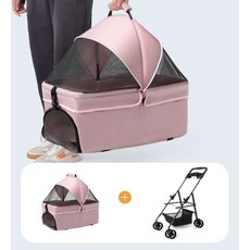 애견 유모차 개모차 펫 트레일러 디럭스 애견카트, 그레이 클래식 분리 불가 20KG 내하중, 1개
