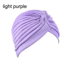 헤드 커버 모자 탈모 무슬림 신축성 터번 케모 캡 스타일, 17.light purple