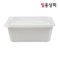 [ILYONG] 사각 찜용기 JH 23199 특대 2500ml 50세트 백색, 50개, 1세트