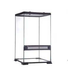 도마뱀하우스용품 파충류 먹이 상자 가정 가능한 유리 테라리움, 1) White