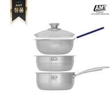 [정품] AMT 316Ti 통5중 샤프 스마트쿡 편수 냄비 18cm