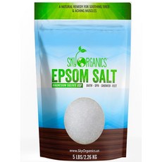 스카이 오가닉스 Sky Organics 엡솜 엡섬 솔트 바스솔트 (2.26kg) Epsom Salt by (5 lbs.), 1개, 2.26kg