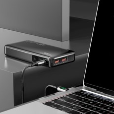 라플루 RPB-45W 초고속 보조배터리 PPS 20000mAh 휴대용 기내반입, 블랙