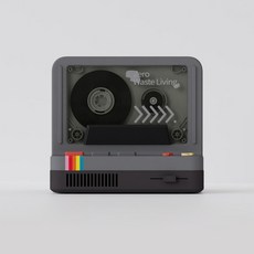 뉴 X20 테이프 블루투스 스피커 향훈칠색등 아이디어 빈티지 선물 휴대용 블루투스 스피커, 딥 그레이