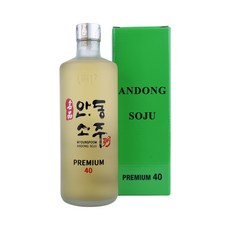 [술픽]명품안동소주 프리미엄40 40도 500ml 명품안동소주 증류주, 1개