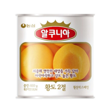 알쿠니아 황도 복숭아 통조림, 850g, 3개