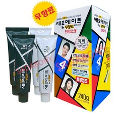 세븐에이트 무향료 칼라크림(1제120gx2+2제120gx2) 헤어컬러 일반염색약, 4호 자연스런 밤색, 1세트