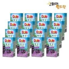 Dole돌 100% 과즙주스 포도, 16개, 120ml