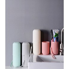 리아리 휴대용 여행용 훈련용 칫솔 케이스 칫솔컵 양치컵, 1개, 그레이