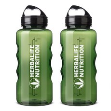 허벌라이프 휴대용 물통 2p, 그린, 1L, 2개
