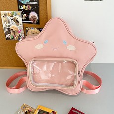 귀여운 캐릭터 가방 별모양 인형 위츄 보관 백팩 투명 포켓 수납백