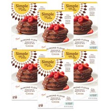 Simple Mills 팬케이크 와플 믹스 가루 심플 밀스 아몬드 믹스 글루텐 프리 통곡물로 만든 (포장 디자인은 다를 수 있습니다) 107 온스 (1팩), 코코아, 10 온스 (6개 팩)