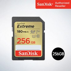 샌디스크코리아 공식인증정품 SD메모리 SDXC Extreme 익스트림 SDXVV 256GB, 256기가
